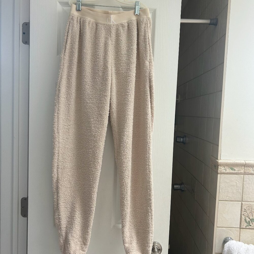 Calvin Klein Cream Pajama Set Pants